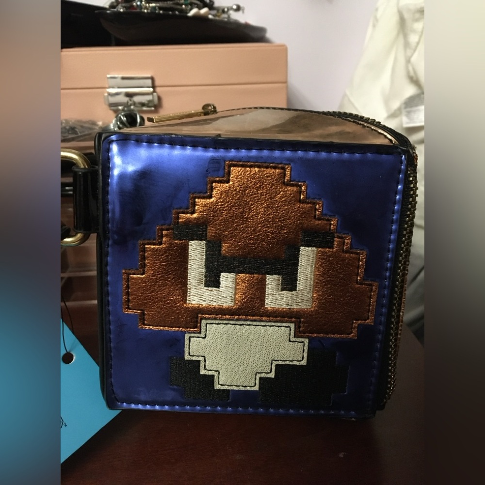 Danielle Nicole Super Mario Bros. Cube Shaped Purse Handbag